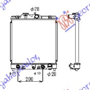 РАДИАТОР 1,4i16V-1,6i 16V (35,2×34,7×27) А/Т
