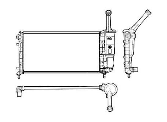 РАДИАТОР 1,2CC 8/ 16V +/-A/C (58*31,5)