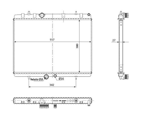 РАДИАТОР 2.0i 16V +A/C  (38×56) Α/Т