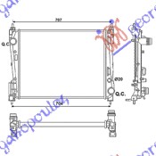 РАДИАТОР 1,3 JTD-CDTI (62×39,5) 55KW