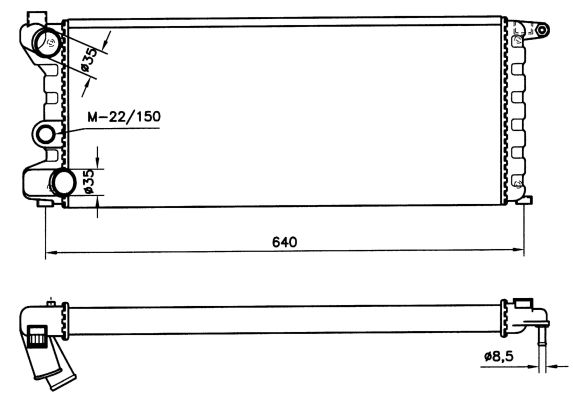 РАДИАТОР 750->1000 4Χ4 86-89 (58*25*34)