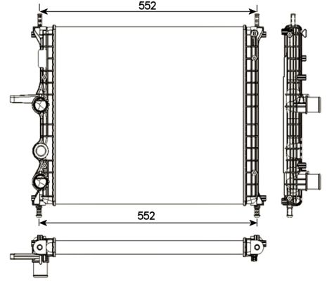 РАДИАТОР 1.6i A/C+/- (47.5*41) ТИП VALEO