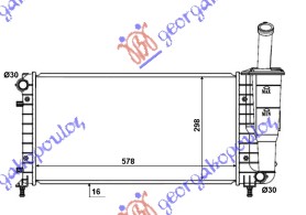РАДИАТОР 1.2 8-16V +/-AC (58×31,7×18)