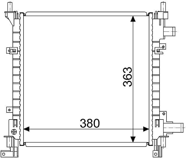 РАДИАТОР 1.1-1.3 +AC (38*36) ->02 BEHR-VISTEON