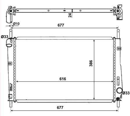РАДИАТОР 1.8-2.0 БЕНЗИН Μ/Α +A/C (62×40,5)
