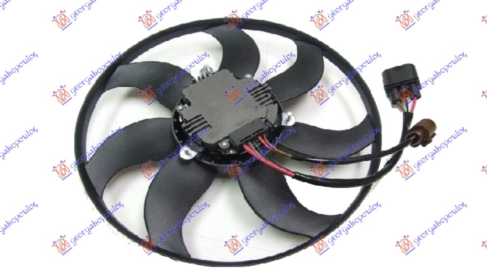 ВЕНТИЛАТОР РАДИАТОР (ПЕРКА С МОТОР) БЕНЗИН/ДИЗЕЛ (36см) (220W)
