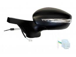 ОГЛЕДАЛО МЕХАНИЧНО С ЖИЛО И МИГАЧ (ИЗПЪКНАЛО СТЪКЛО) (2pin) СЛЕД 2018 ЛЯВО