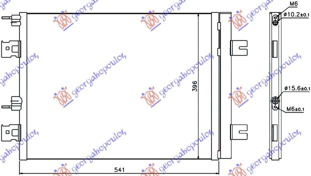 РАДИАТОР КЛИМАТИК 1,4-1,6 1,5 DCi (51×40)