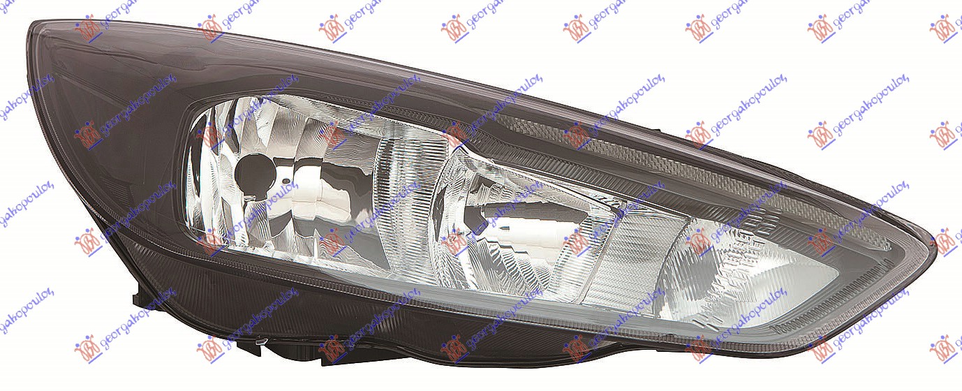 ФАР ЕЛЕКТРИЧЕСКИ ЧЕРЕН С МОТОРЧЕ LED H7/H1 Д.
