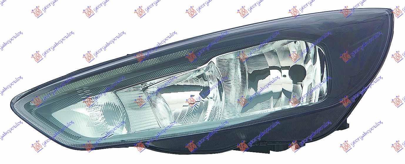 ФАР ЕЛЕКТРИЧЕСКИ ЧЕРЕН С МОТОРЧЕ LED H7/H1 Л.